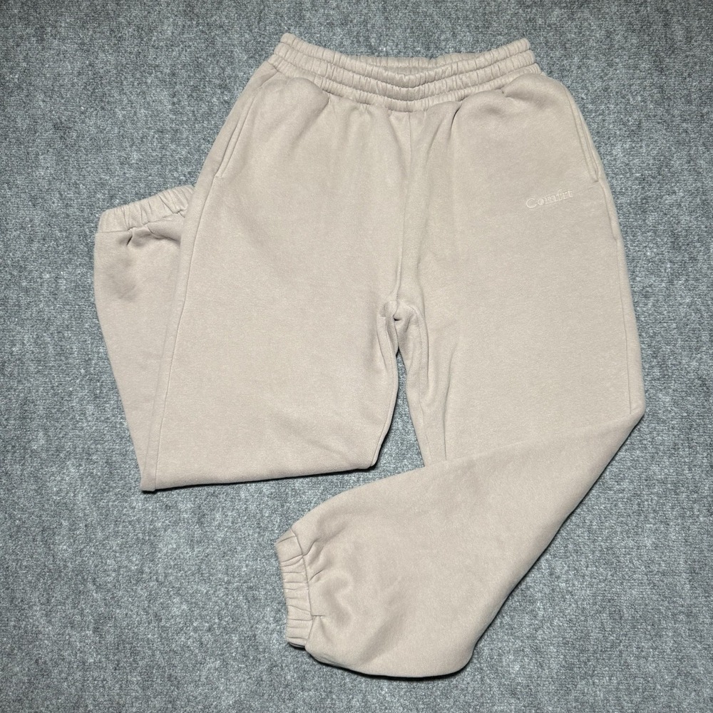 COMFRT Tranquil Pull On Jogger Sweatpants Adult L Fleece Cotton Blend Brown Soft
